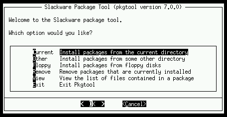pkgtool von Slackware