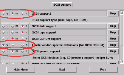 SCSI-Optionen für IDE-Brenner