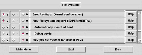 Kerneloption für das Device-Dateisystem