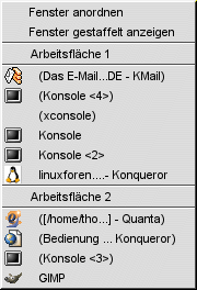 KDE: Menü der mittleren Maustaste