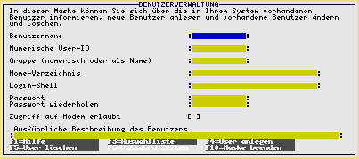 Nutzerverwaltung mit Yast